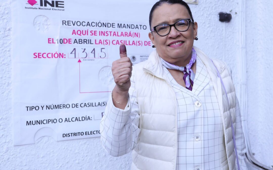 Rosa Icela ya ejerció su voto