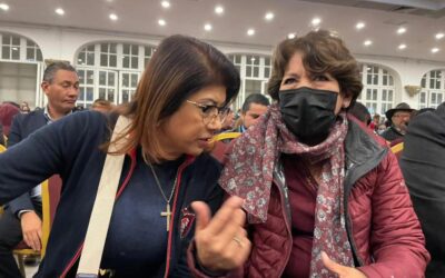 Delfina Gómez y Mariela Gutiérrez encabezan festejo de Morena en el Edoméx