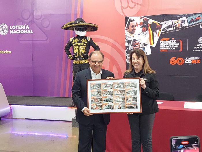 Lotería nacional revela billete conmemorativo del GP en México