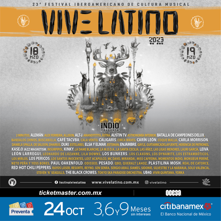 Después de una supuesta filtración, el Vive Latino anunció su cartel oficial a través de redes sociales, revelando quiénes serán los headliners del evento