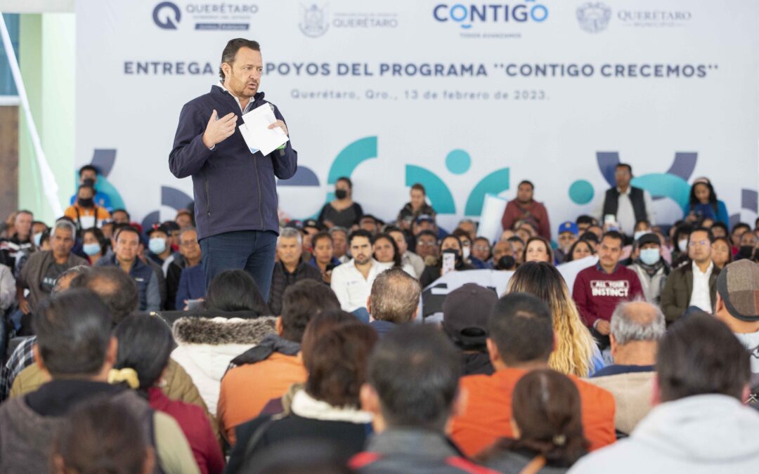 Programa «Contigo Crecemos» beneficia a 693 personas en Querétaro