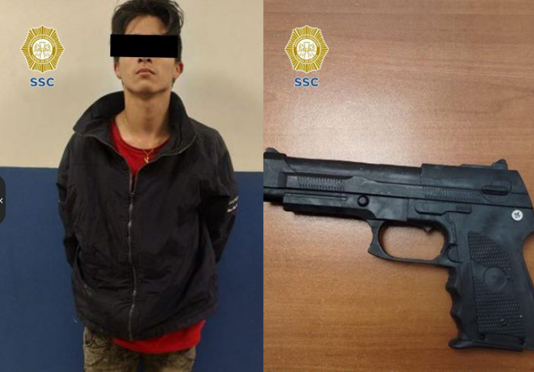 Menor de edad y cómplice son detenidos con arma falsa luego de cometer un robo