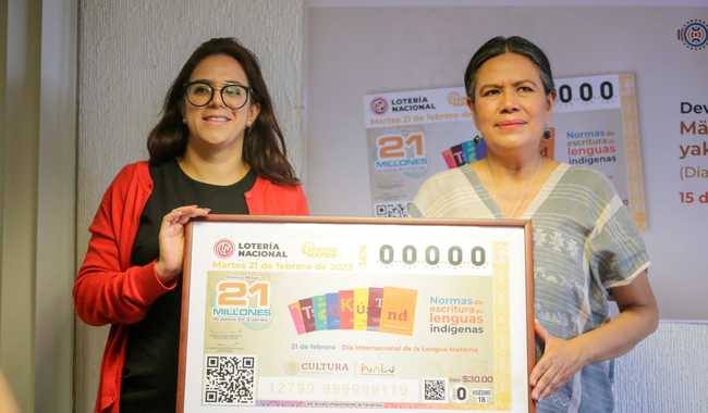 Billete de lotería sobre el Día Internacional de la Lengua Materna
