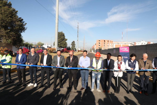 Inauguran calle al nororiente de la ciudad en Puebla
