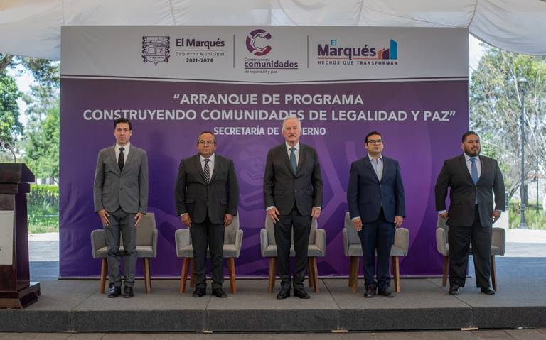 Lanzan programa para construir comunidades de paz en El Marqués