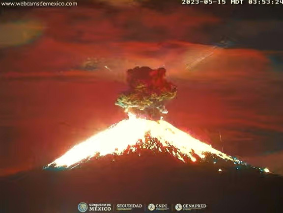 Popocatépetl registra explosiones leves. Foto: Gobierno de México