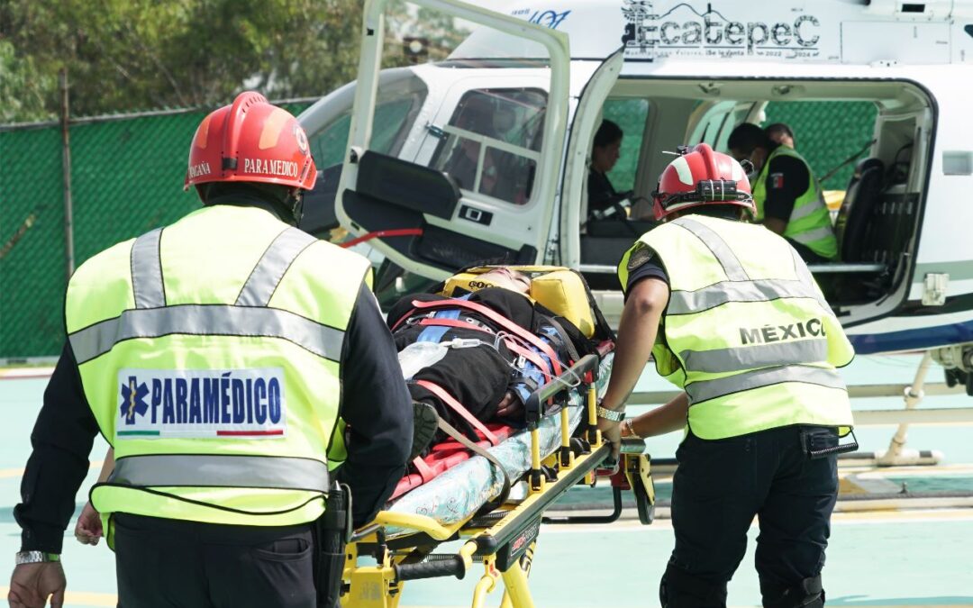 Helicópteros Jaguar 1 y 2 de Ecatepec salvan la vida de 98% de pacientes trasladados