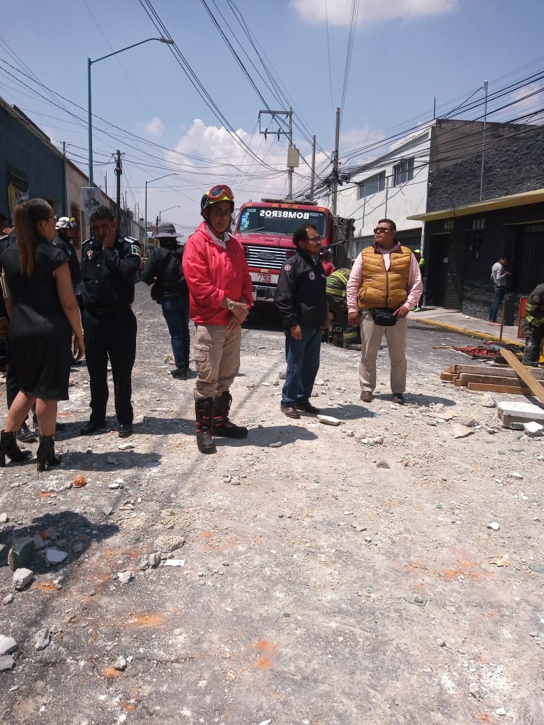 Una explosión de gas deja seis lesionados en Toluca. Foto: Especial