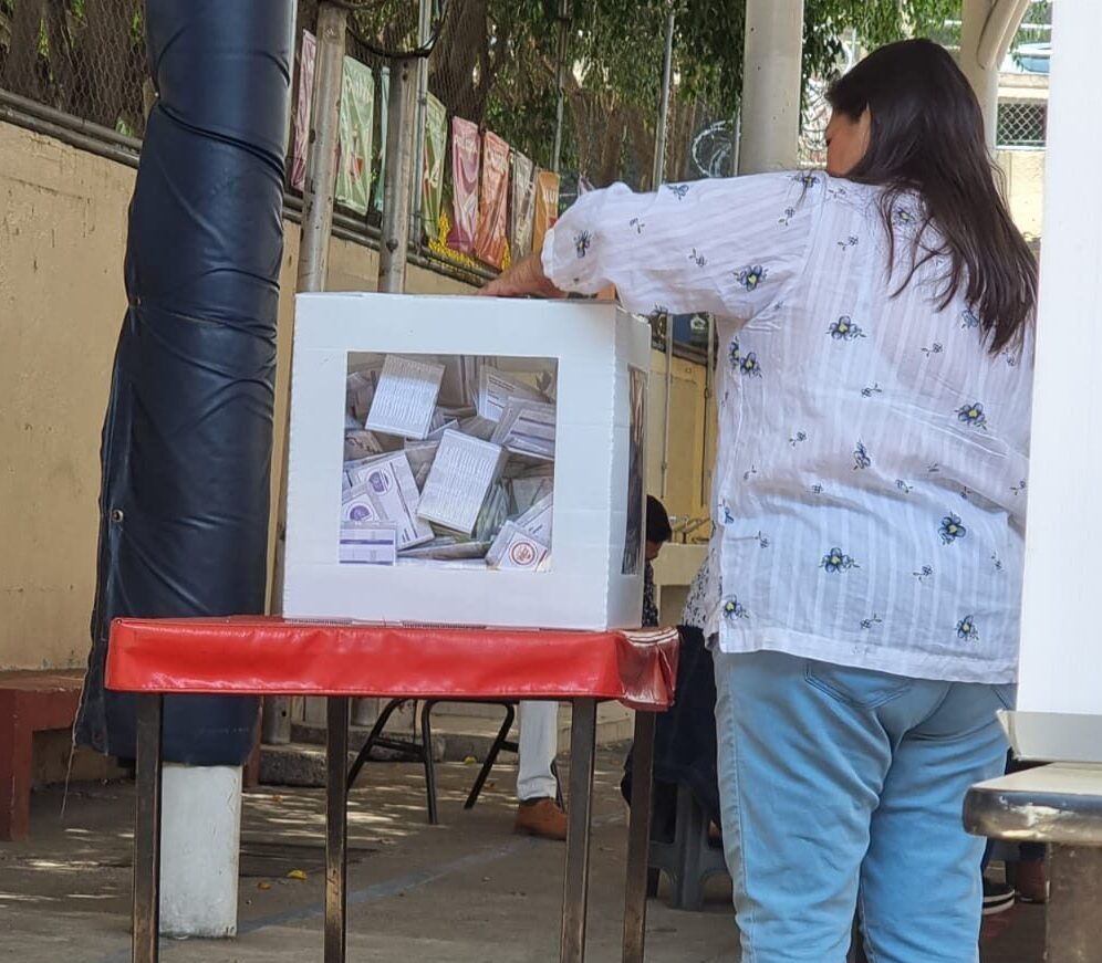 Votaciones masivas del SNTE después de años. Foto: Ana Gabriela Estrada