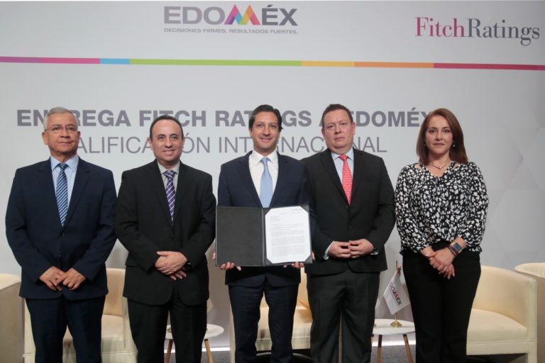 Edoméx recibe calificación internacional de Fitch Ratings