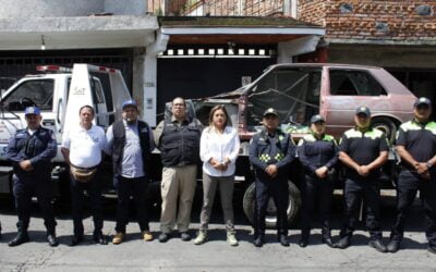 Alfa González dio arranque al operativo de retiro de autos chatarra en Tlalpan