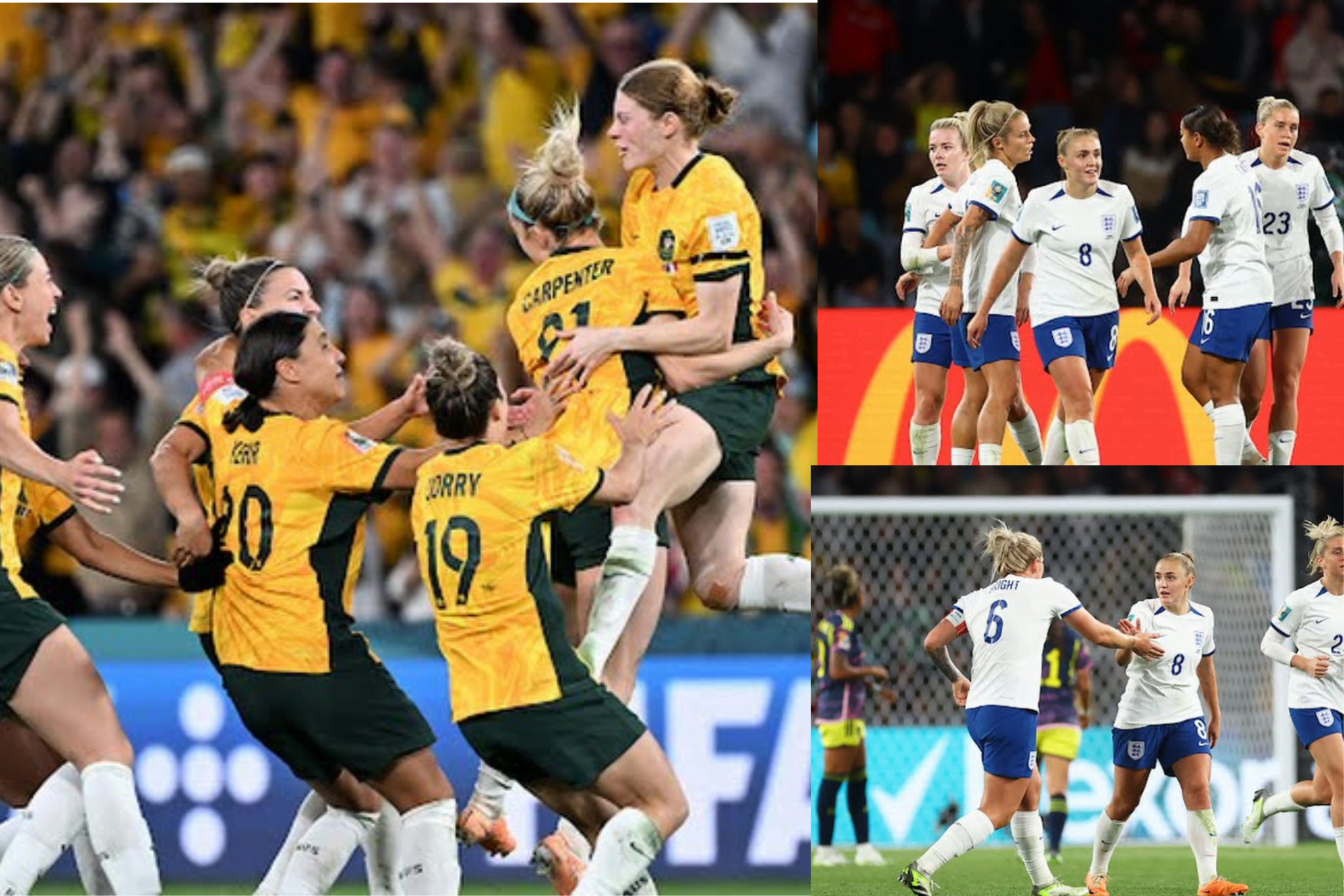 Australia histórica e Inglaterra avanzan a Semifinales 