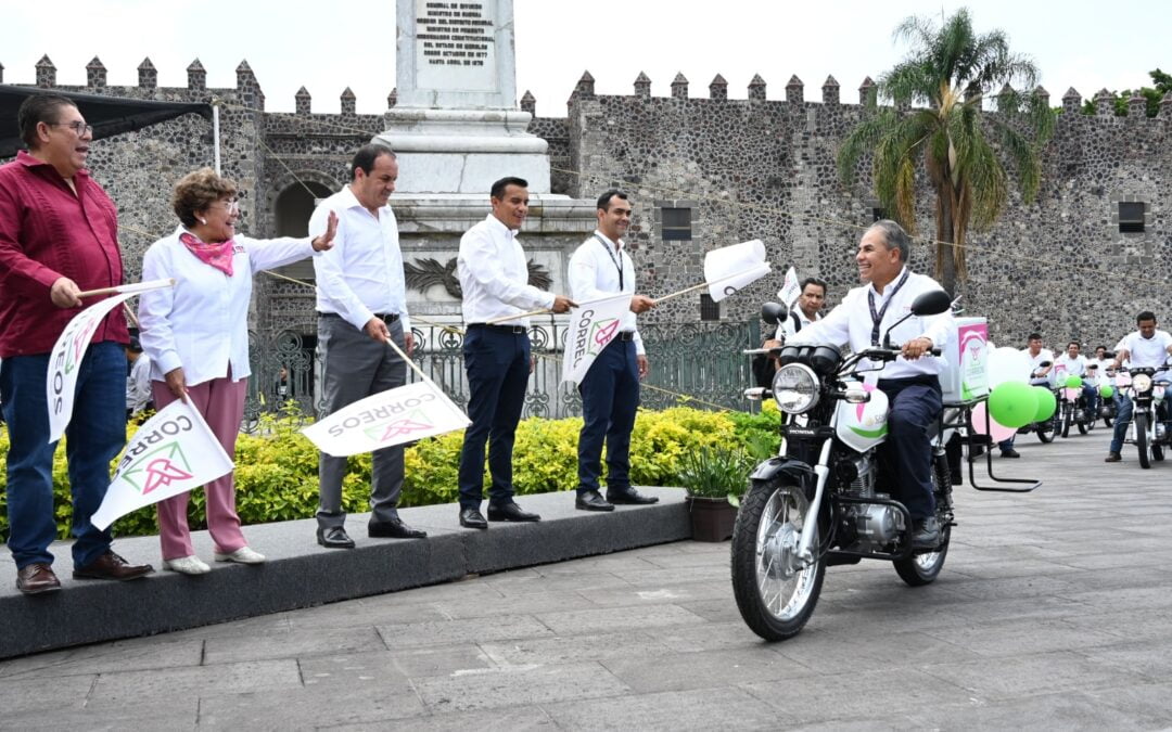 Entregan 40 motocicletas a personal del Sepomex en Morelos