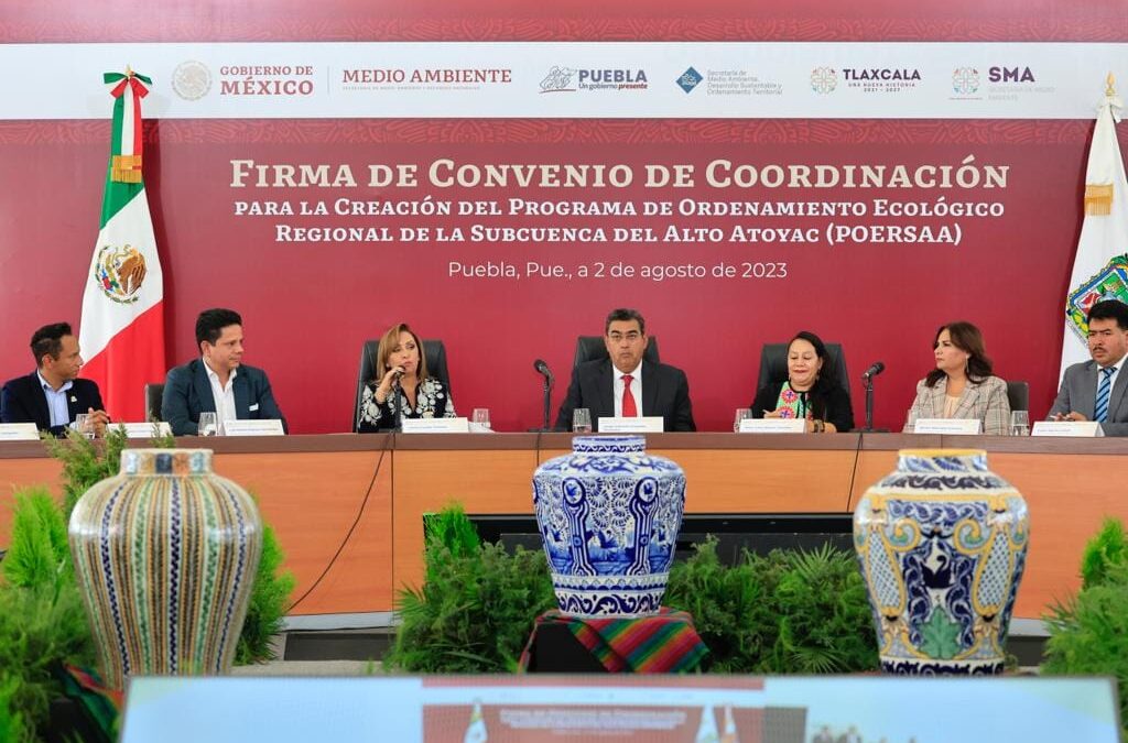 Firman Tlaxcala, Puebla y SEMARNAT convenio en materia de medio ambiente