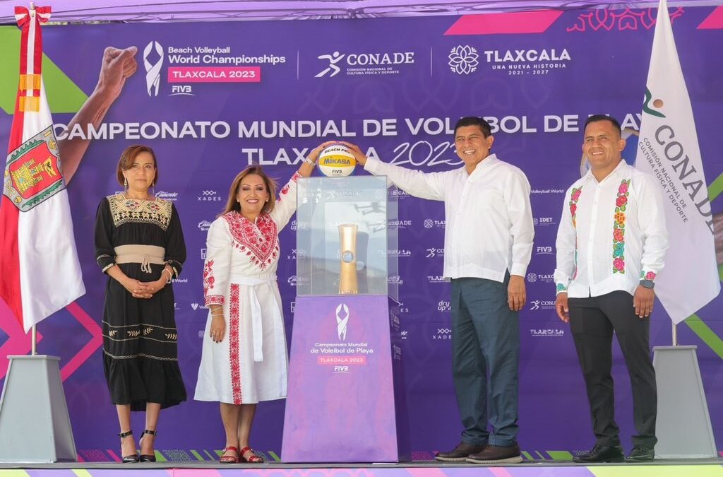 Llegó a Oaxaca Trophy Tour del mundial de voleibol de playa Tlaxcala 2023