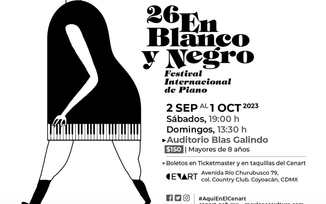 Edición 26 del Festival internacional de Piano en Blanco y Negro