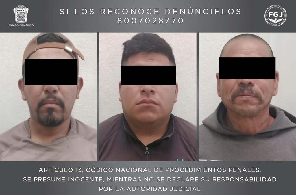 Tres sujetos investigados por extorsión en Ecatepec son vinculados a proceso