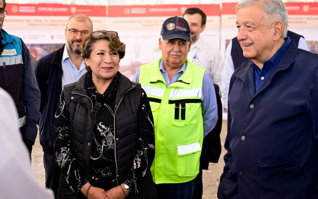 Delfina Gómez y López Obrador supervisan 2da etapa de «El Insurgente»