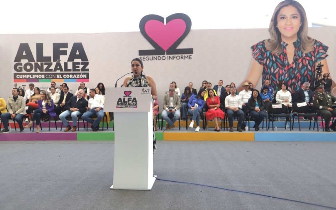 Alfa González rinde segundo informe de trabajo