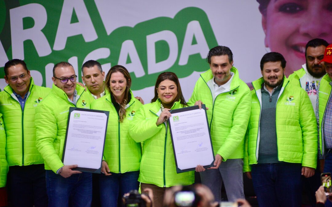 PVEM toma protesta a Clara Brugada como candidata única a jefa de Gobierno