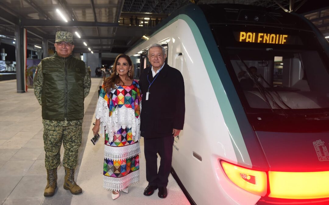 Inaugura López Obrador segundo tramo del Tren Maya