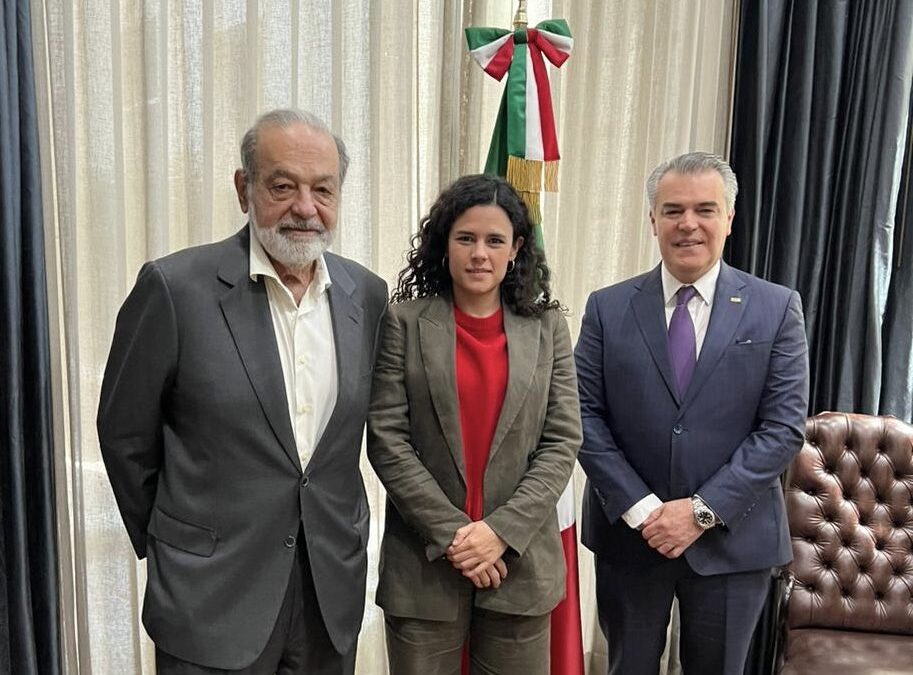 Segob se reúne con el empresario Carlos Slim y Francisco Cervantes, presidente del CCE