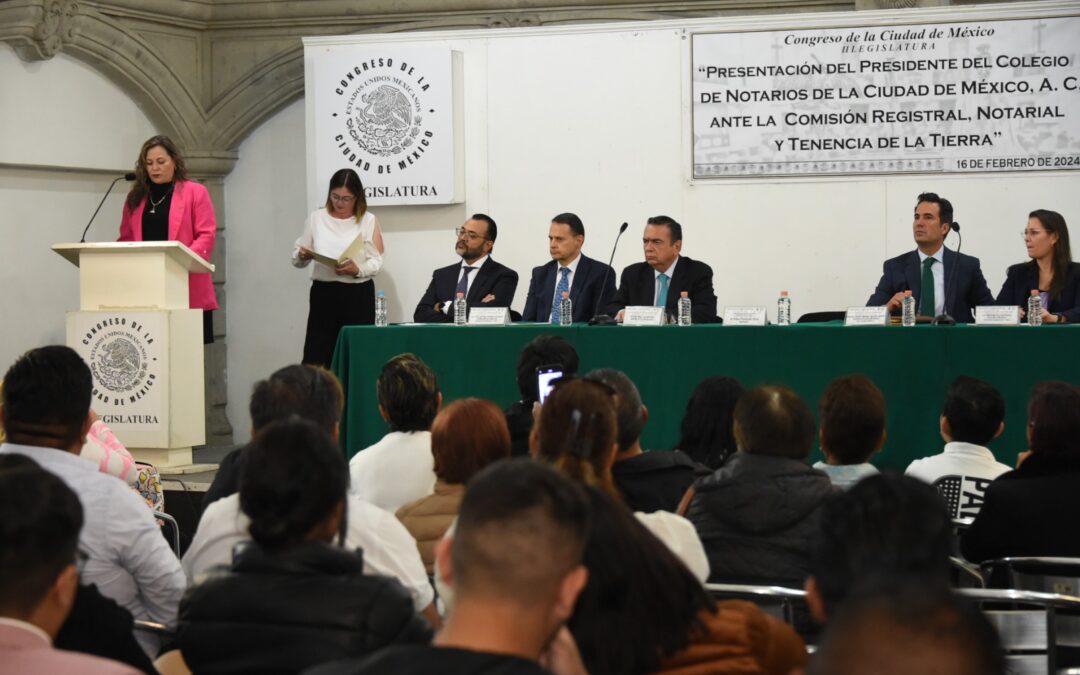 Congreso CDMX presentó al presidente del Colegio de Notarios capitalino