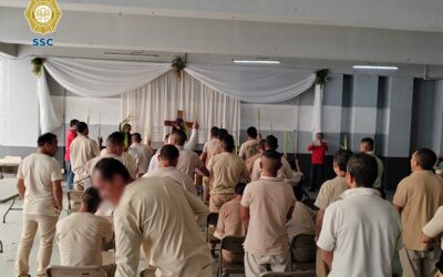 Realizan celebración de Domingo de Ramos en los centros penitenciarios de la CDMX