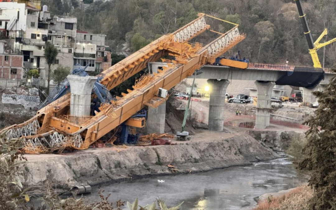 Se desploma estructura del Tren Interurbano México-Toluca