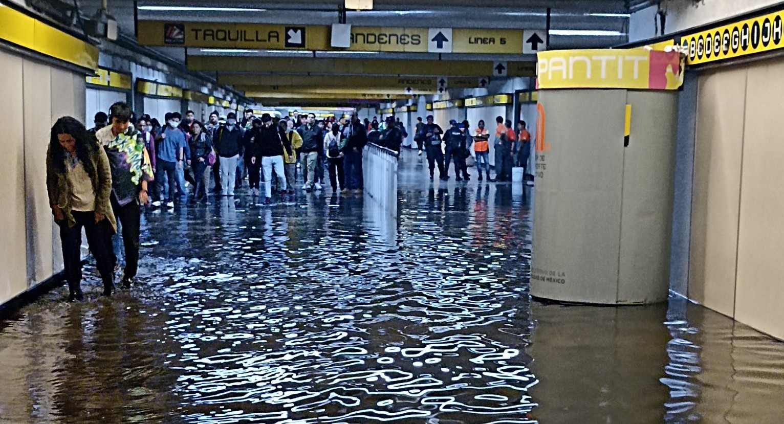 Metro inundado