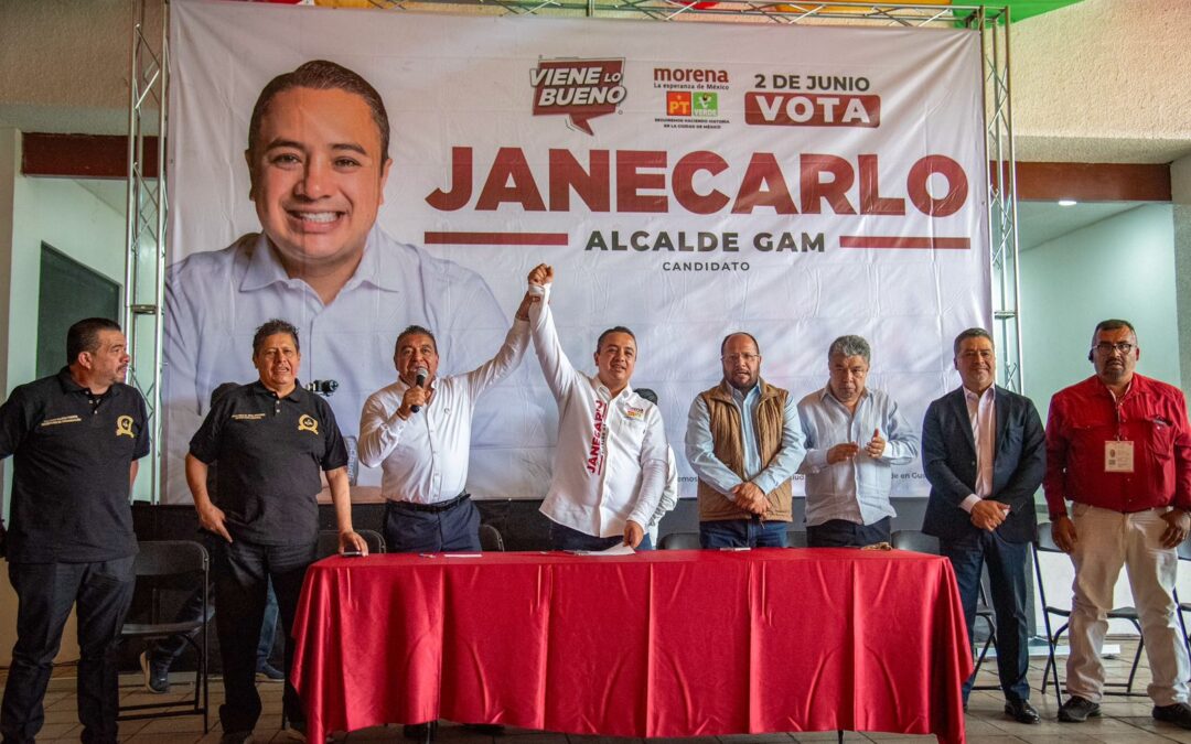 Sindicatos respaldan candidatura de Janecarlo Lozano rumbo a la GAM