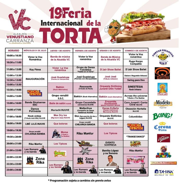 ¡Por fin llegó la Feria Internacional de la Torta 2024 a la VC!